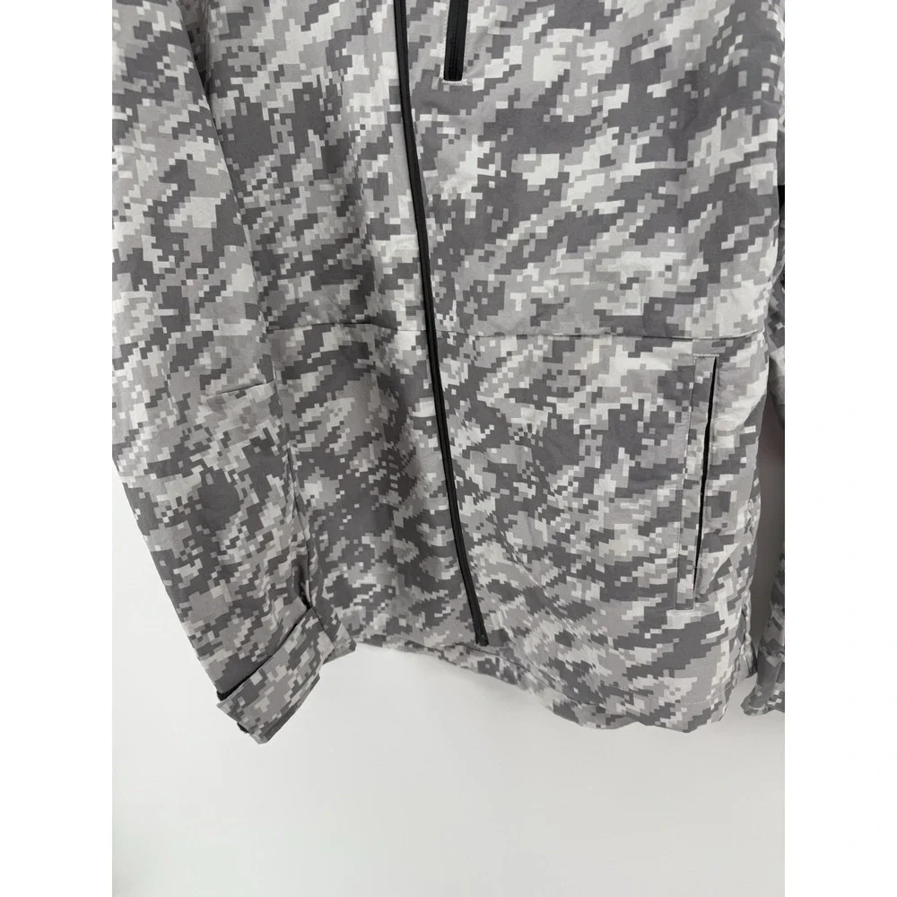Adidas Mens ID Reflective Track Jacket Gray Digital Camouflage Full Zip Hooded S